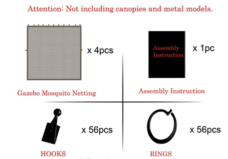 Gazebo Parts Direct GAZEBO REPLACEMENT MOSQUITO NETTING 12X12 FOR OUTDOOR GAZEBO BEIGE 4 Gazebo Parts Direct GAZEBO REPLACEMENT MOSQUITO NETTING 12X12 FOR OUTDOOR GAZEBO BEIGE - Image 4