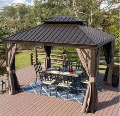 Gazebo Parts Direct Hardtop Gazebo Replacement Curtain (4 Privacy Curtains Only) Set 10x12