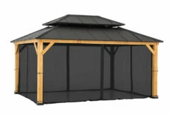Gazebo Parts Direct Black Replacement Universal Mosquito Netting For 12×16 Ft. Metal Or Wood-Framed Gazebos
