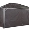 Gazebo Parts Direct 10-ft X 13-ft Wood Or Metal Gazebo Curtains, Privacy Sidewall Set 4-pc Black