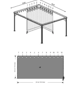 Deals Gazebo Parts Direct Store -Deals Gazebo Parts Direct Store BROWN12X16A
