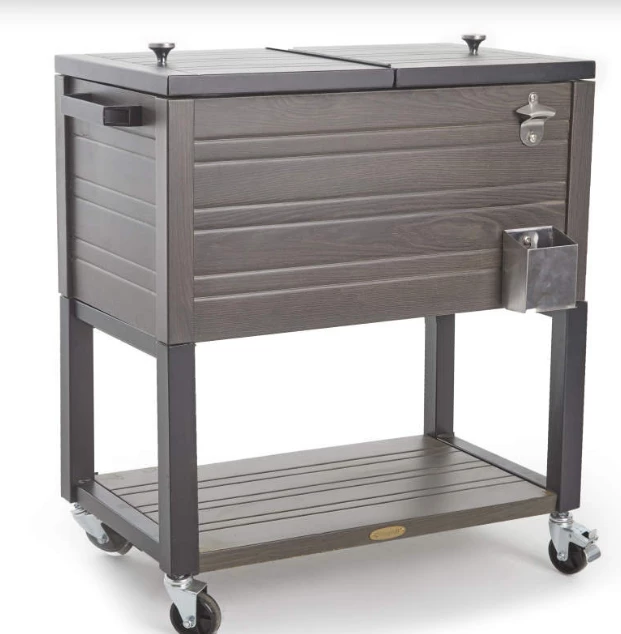 Gazebo Parts Direct Wood Look 60-Quart Outdoor Rolling Cooler 1 Gazebo Parts Direct Wood Look 60-Quart Outdoor Rolling Cooler