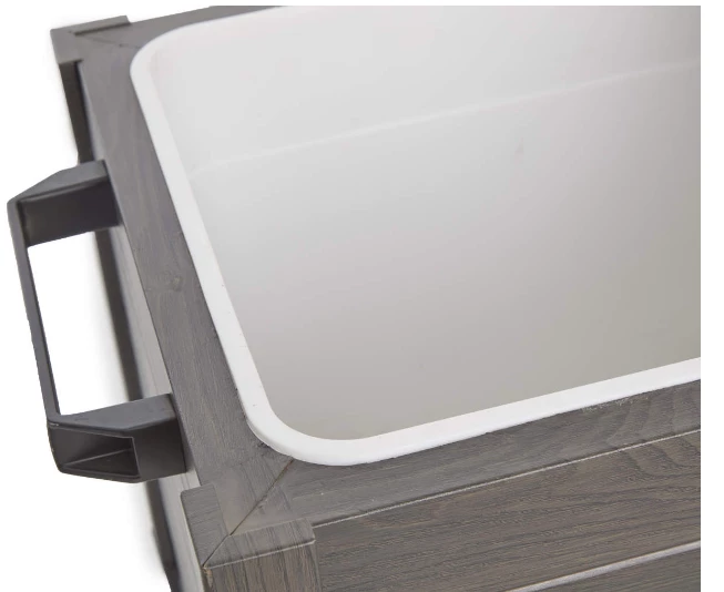 Gazebo Parts Direct Wood Look 60-Quart Outdoor Rolling Cooler 3 Gazebo Parts Direct Wood Look 60-Quart Outdoor Rolling Cooler - Image 3