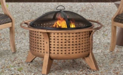 Gazebo Parts Direct 30 In. Woven Round Wood Burning Firepit With Tool -Deals Gazebo Parts Direct Store FIREPLACEDOTS921213