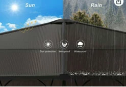 Gazebo Parts Direct 10x12 Hardtop Patio Gazebo With Curtains And Netting -Deals Gazebo Parts Direct Store HARDTOP3