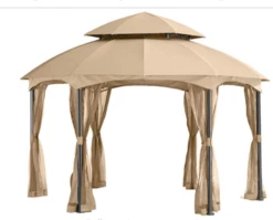 Gazebo Parts Direct Replacement Canopy And Netting For Heritage Gazebo L-GZ793PST-E - Riplock 350