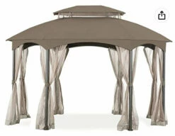 Gazebo Parts Direct Dark Brown Rip Lock 350 Replacement Canopy For Gazebo (10X12 Ft) L-GZ1138PST-A Sold At BigLots
