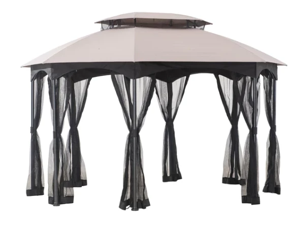 Gazebo Parts Direct Khaki+Dark Brown Replacement Canopy For Manhattan Gazebo (10X12 Ft) L-GZ1138PST-A Sold At BigLots 1 Gazebo Parts Direct Khaki+Dark Brown Replacement Canopy For Manhattan Gazebo (10X12 Ft) L-GZ1138PST-A Sold At BigLots