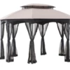 Gazebo Parts Direct Khaki+Dark Brown Replacement Canopy For Gazebo (10X12 Ft) L-GZ118PST-A Sold At BigLots