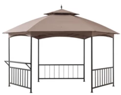 Gazebo Parts Direct Khaki Replacement D-GZ076PST-D Canopy (Deluxe Version) For Madison Pavilion Hex Shape Soft Top Gazebo (11x13