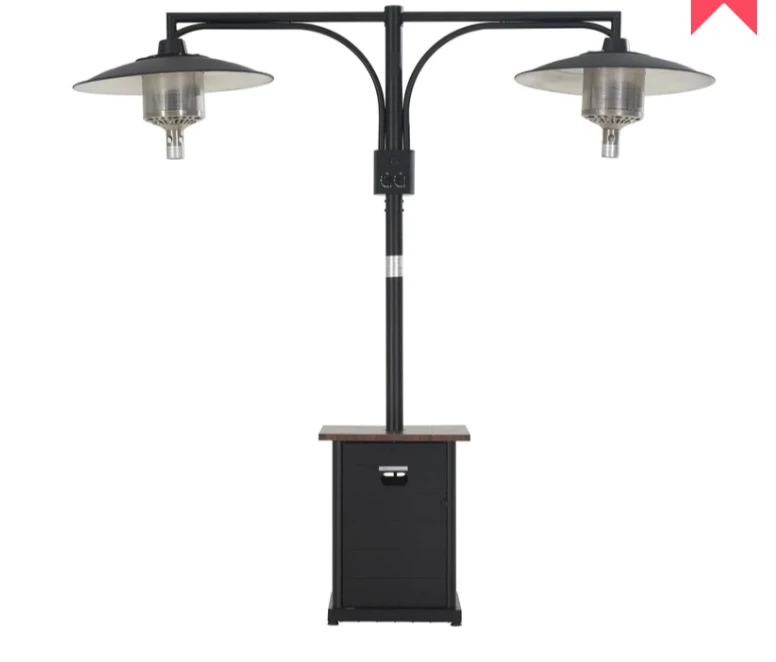 Gazebo Parts Direct AmberCove Outdoor Patio 64,000 BTU Black Steel Propane Gas Dual Heater With Table Top For Commercial & Residential Use 7 Gazebo Parts Direct AmberCove Outdoor Patio 64,000 BTU Black Steel Propane Gas Dual Heater With Table Top For Commercial & Residential Use - Image 7