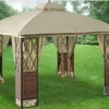 Gazebo Parts Direct Replacement Canopy And Netting For EG Wicker Ridgeway Gazebo - RipLock 350