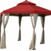 Gazebo Parts Direct Garden Winds Replacement Canopy For The Hampton Bay Solar Hexagon Gazebo - Riplock 350 - Cinnabar