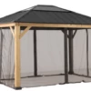 Gazebo Parts Direct Mosquito Netting For Wood Or Metal Framed Gazebos 10x13