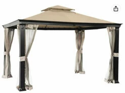 Gazebo Parts Direct Replacement Canopy For Dallas Two Tiered Gazebo - Standard 350 - Beige