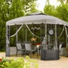 Gazebo Parts Direct Beige Replacement Mosquito Netting For Bay Window Gazebo (10X12 Ft) L-GZ120PST-2 Sold At Sears US
