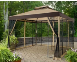 Gazebo Parts Direct Dark Brown Replacement Canopy For Winslow Gazebo (10X10 Ft) L-GZ038PST-3A1 Sold At Sears&Kmart SUNJOYGROUP
