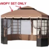 Gazebo Parts Direct Beige Replacement Canopy For Bay Window Gazebo (10X12 Ft) L-GZ120PST-2 Sold At Sears US