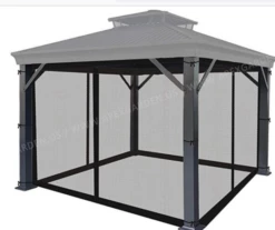 Gazebo Parts Direct Lowes Allen And Roth 10 X 12 Universal Netting Replacement Gazebo Mosquito Screen Super SALE TODAY ONLY -Deals Gazebo Parts Direct Store black screen