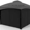 Gazebo Parts Direct Gazebo Universal Replacement Privacy Curtain 4-Panels Sidewall With Zipper (ONLY CURTIAN) (10' X 12', Black)