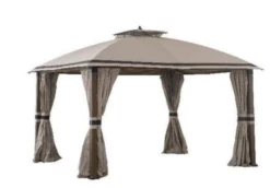 Gazebo Parts Direct Replacement Mosquito Netting For Broyhill Eagle Brooke And Ashford Gazebo - 350 - Gray