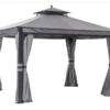 Gazebo Parts Direct Shadow Creek Gray And Black Replacement Canopy Set (10X12 Ft) L-GZ1140PST-G