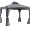 Gazebo Parts Direct Gray Replacement Curtain For Soft Top Gazebo (10X12 Ft) L-GZ1140PST-G