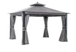 Gazebo Parts Direct Gray Replacement Curtain For Soft Top Gazebo (10X12 Ft) L-GZ1140PST-G