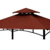 Gazebo Parts Direct Replacement Canopy Top CAN ONLY FIT For Model #L-GG001PST-F 8' X 5' Burgandy Double Tiered Canopy Grill BBQ Gazebo (Canopy Top Only)