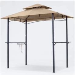 Gazebo Parts Direct Replacement Canopy Top CAN ONLY FIT For Model #L-GG001PST-H 8' X 5' Beige Double Tiered Canopy Grill BBQ Gazebo (Canopy Top Only)
