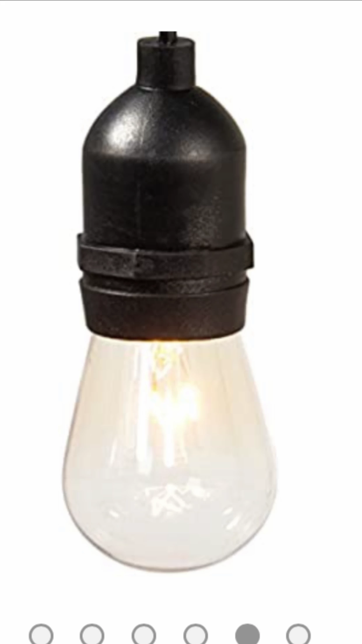 Gazebo Parts Direct Outdoor Commercial Grade 24-Foot Weatherproof Hanging Patio String Lights W/Energy Efficient Design, Black 4 Gazebo Parts Direct Outdoor Commercial Grade 24-Foot Weatherproof Hanging Patio String Lights W/Energy Efficient Design, Black - Image 4