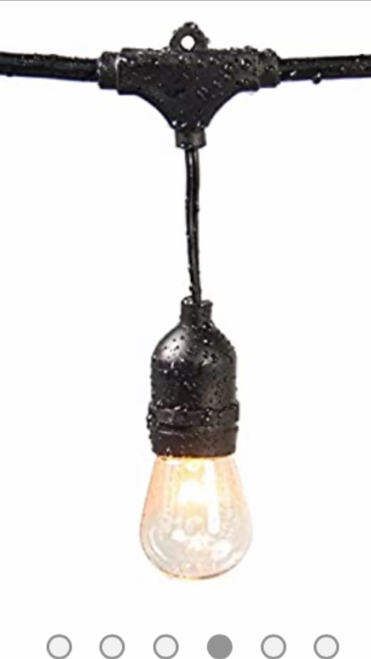 Gazebo Parts Direct Outdoor Commercial Grade 24-Foot Weatherproof Hanging Patio String Lights W/Energy Efficient Design, Black 1 Gazebo Parts Direct Outdoor Commercial Grade 24-Foot Weatherproof Hanging Patio String Lights W/Energy Efficient Design, Black