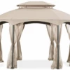 Gazebo Parts Direct Replacement Canopy And Netting For The Manhattan Oval Gazebo - RIPLOCK 350 - Beige