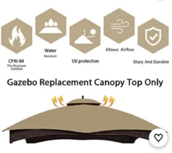 Gazebo Parts Direct Lowes Allen And Roth 10 X 12 Gazebo Canopy New G-12S004B-1/GF12S004BT STOCK UP FLASH SALE ONE DAY ONLY -Deals Gazebo Parts Direct Store image 08badd4d 04be 4d2c a5a2 52bc5de18b4c