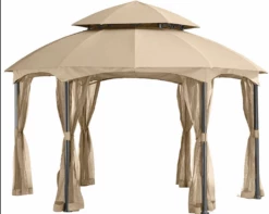 Gazebo Parts Direct Replacement Mosquito Netting Screen For The Heritage Dome Gazebo - Beige