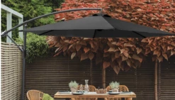 Gazebo Parts Direct Offset Umbrella 10FT Cantilever Patio Hanging Umbrella Outdoor Market Umbrella With Crank And Cross Base (Beige) -Deals Gazebo Parts Direct Store image 1adcbb41 eff6 4e09 9eab 6b3c971a9e1f