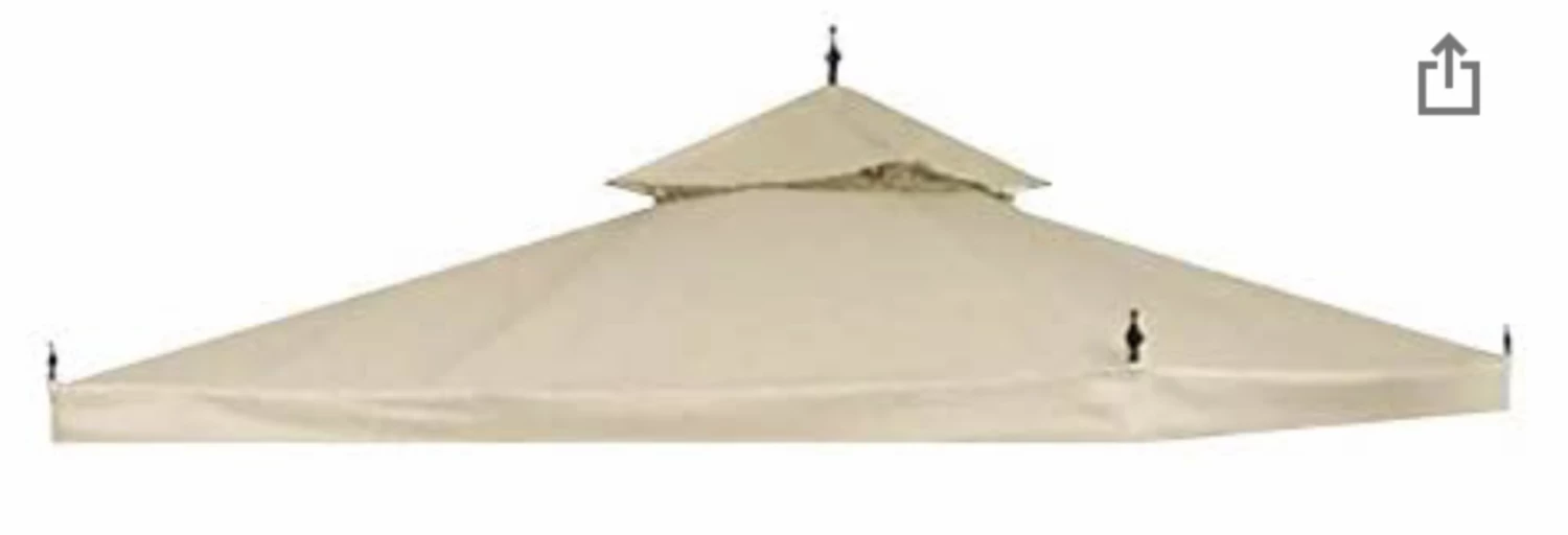 Gazebo Parts Direct 10'x10' Water Resistant Canopy Top Replacement For Arrow Gazebo Dual Tier Beige Outdoor Garden Yard Patio Cover 1 Gazebo Parts Direct 10'x10' Water Resistant Canopy Top Replacement For Arrow Gazebo Dual Tier Beige Outdoor Garden Yard Patio Cover