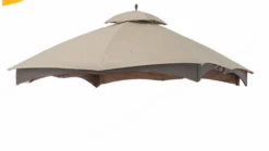 Gazebo Parts Direct ASTEROUTDOOR Gazebo 12' X 10' Cabin-Style Soft Top Gazebo Top For L-GZ976PST Beige