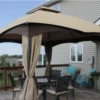 Gazebo Parts Direct Lowes Allen And Roth 10 X 12 Gazebo Refresh Bundle Canopy,Bug Screen,Curtain All In One Package