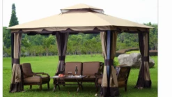 Gazebo Parts Direct Monterey Gazebo 4-Panel Replacement Curtain Set