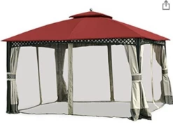 Gazebo Parts Direct Big Lots Windsor Replacement 10x12 Canopy For L-GZ717PST-C Riplock 350 RED