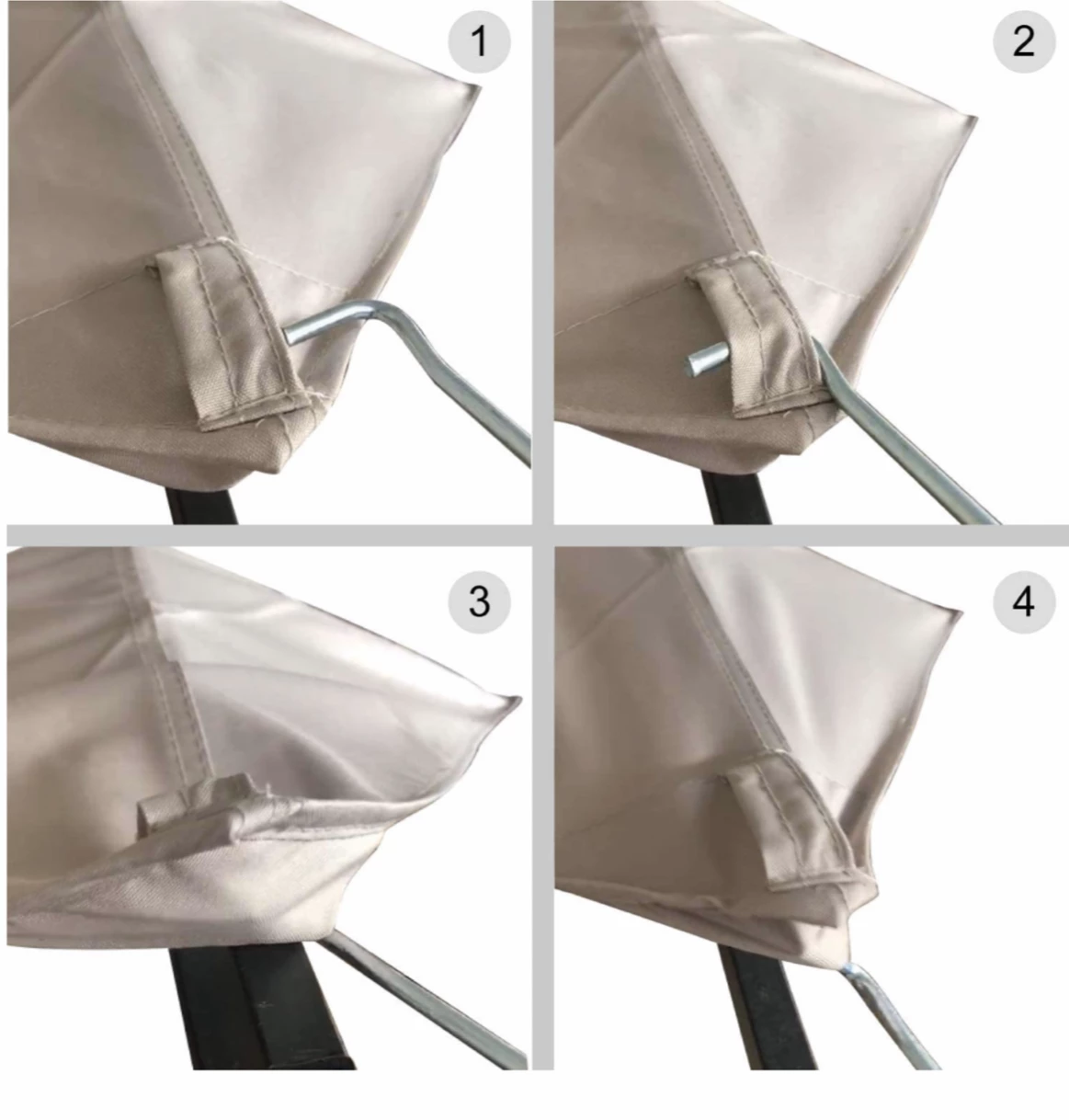 Gazebo Parts Direct 8' X 5' Grill Shelter Replacement Canopy Roof ONLY FIT For Gazebo Model L-GZ238PST-6D Beige 4 Gazebo Parts Direct 8' X 5' Grill Shelter Replacement Canopy Roof ONLY FIT For Gazebo Model L-GZ238PST-6D Beige - Image 4