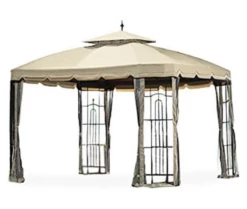 Gazebo Parts Direct Big Lots Bay Window Gazebo L-gz329pst-2 Standard 350 Replacement Canopy, Beige