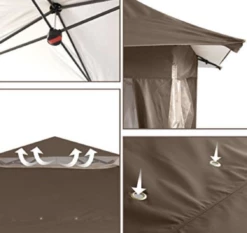 Gazebo Parts Direct 13'x13' Gazebo Tent Outdoor Pop Up Gazebo Canopy Shelter With Mosquito Netting (Brown) -Deals Gazebo Parts Direct Store image 6be2e269 30d3 4aab 93c0 460fe3a81fcf