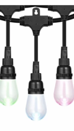 Gazebo Parts Direct Waterproof LED 24ft Indoor Outdoor Commercial Grade Patio Lights Create Cafe Ambience In Your Home