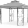 Gazebo Parts Direct Replacement Canopy Square Art Gazebo Gray Riplock 350