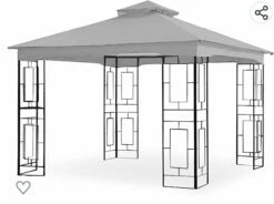Gazebo Parts Direct Replacement Canopy Square Art Gazebo Gray Riplock 350