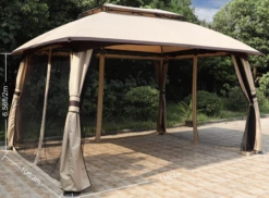 Gazebo Parts Direct 10x13 Beige Gazebo Fully Enclosed Weather UV-Resistant W/Mosquito Netting-Beige -Deals Gazebo Parts Direct Store image 768bb5ef 5880 4cdf b4f5 254200e79f12