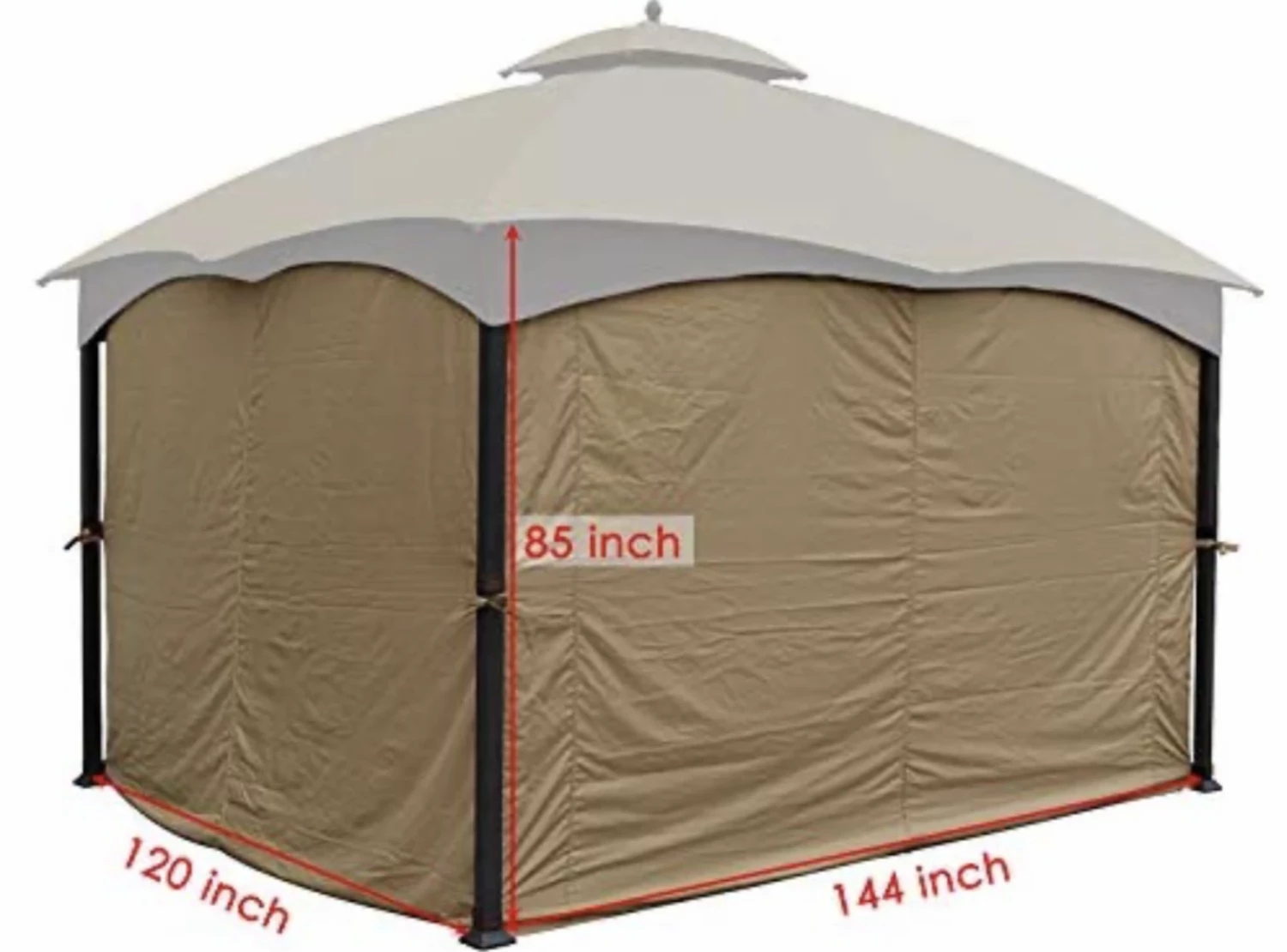 Gazebo Parts Direct Lowes Allen And Roth 10 X 12 GF12S004B & GF12S004B1 Gazebo Refresh Bundle Canopy,Bug Screen,Curtain All In One Package 3 Gazebo Parts Direct Lowes Allen And Roth 10 X 12 GF12S004B & GF12S004B1 Gazebo Refresh Bundle Canopy,Bug Screen,Curtain All In One Package - Image 3