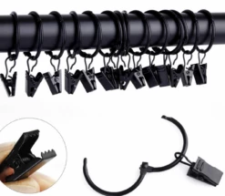Gazebo Parts Direct 36 Pack Metal Openable Curtain Rings With Clips, Heavy Duty Rustproof Vintage Decorative Drapery Eyelet Curtain Rods Hangers Rings, 1.26 Inch Inner Diameter, Black -Deals Gazebo Parts Direct Store image 909a14d4 9a2a 4b8e a7cb cf9905e52159